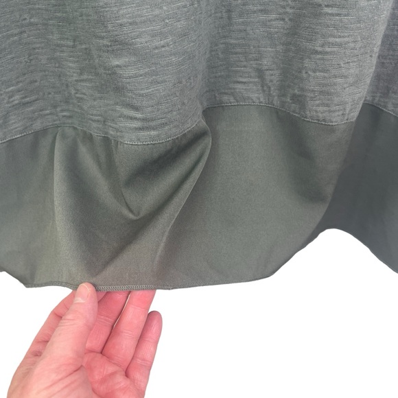 Soft Surroundings Starlight Shift Sequin Midi Dress 3/4 Sleeve Dark Olive Grey M - Picture 11 of 16